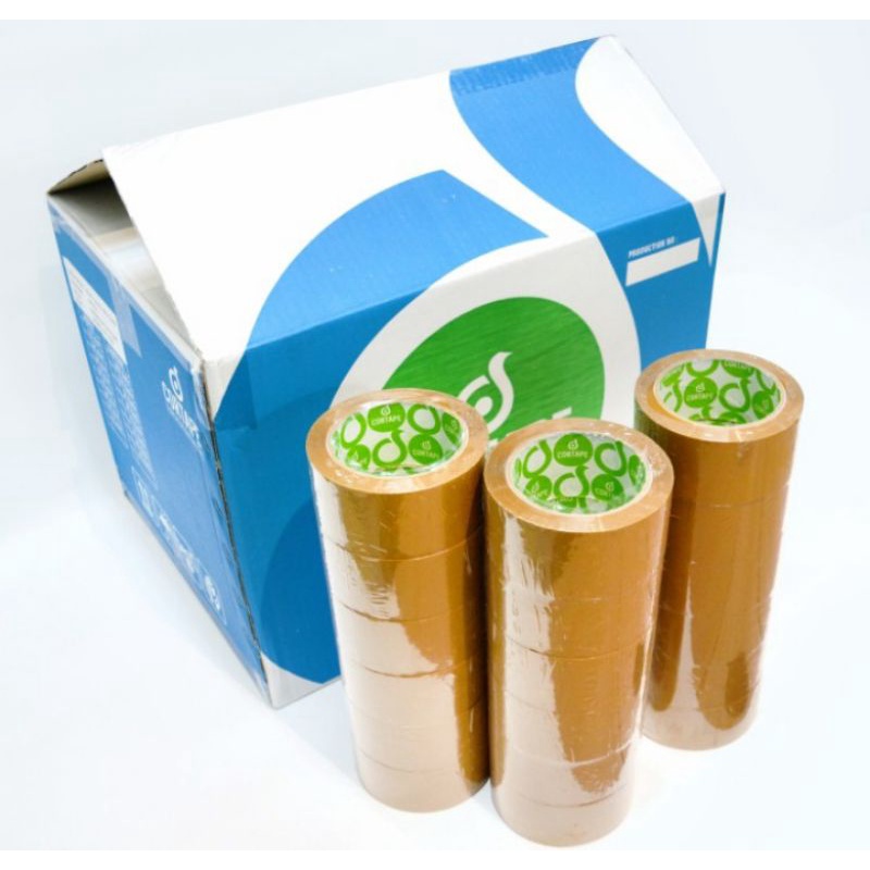 

Lakban Cortape 48mm 90yard Cokelat 1 dus/ ready gojek dan grab only