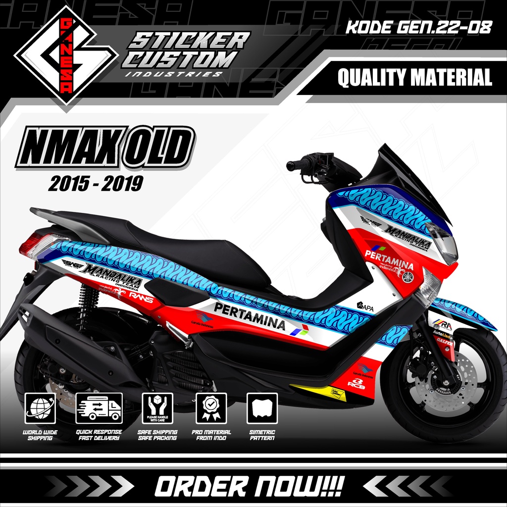 Decal Sticker Yamaha Nmax 155 Old Fullbody 2015-2019 Dekal Stiker Motor Yamaha Nmax Old Desain MANDA