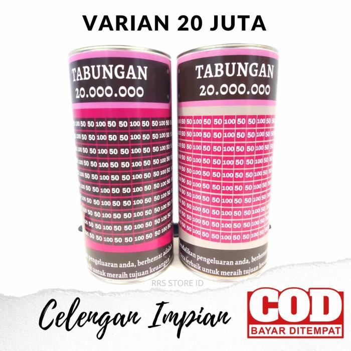 Nabung | Celengan Target / Celengan Viral / Celengan Impian 20 Juta Ungu Kualitas Terbaik