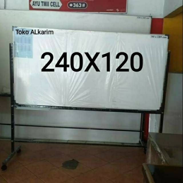 Whiteboard besar 240 x 120 papan tulis besar