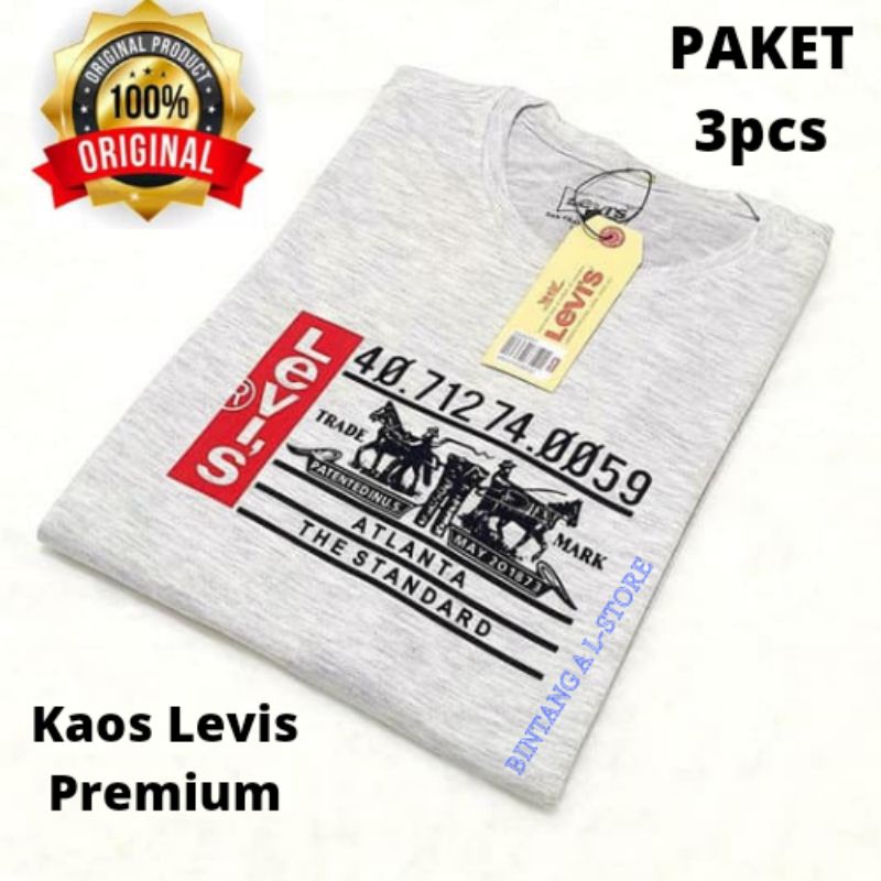 PROMO KAOS LEVISS DISTRO ORIGINAL / Kaos pria / KAOS distro pria 3pcs 100k / kaos premium terlaris / kaos pria / baju pria distro / kaos wanita / baju