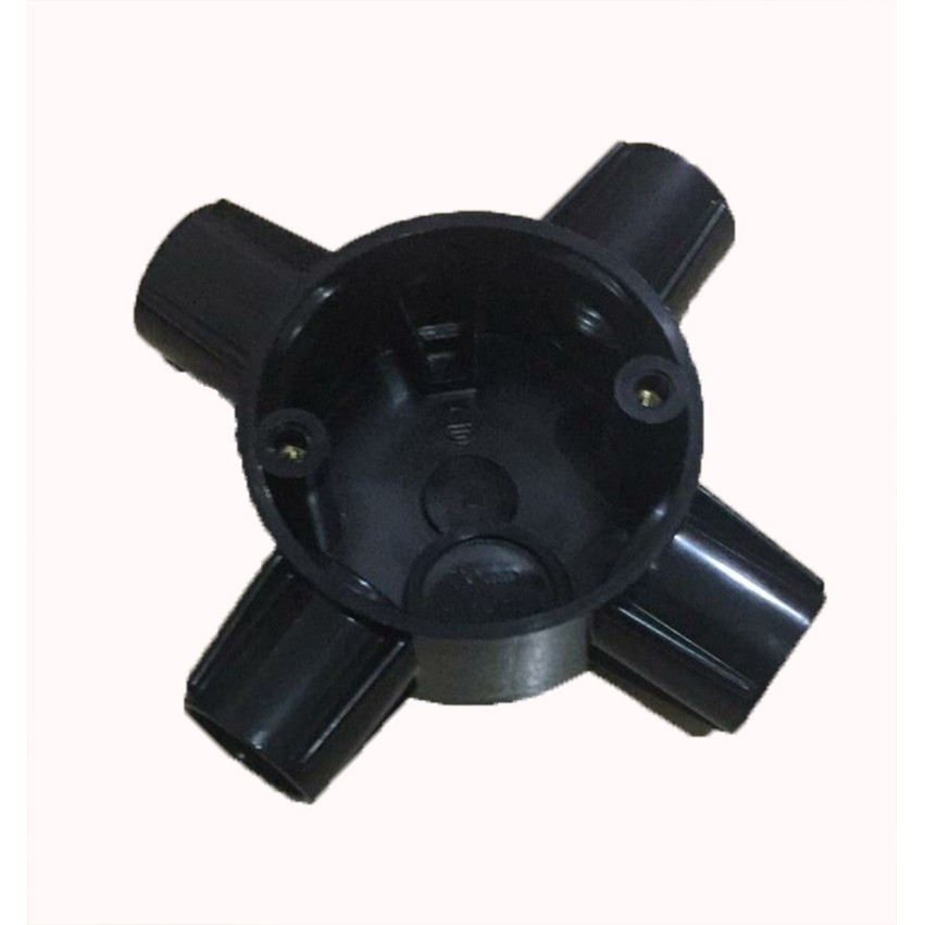 T-Dus cabang 4 kaki clipsal Hitam