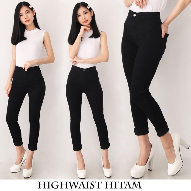 Celana Panjang Jeans Wanita Highwaist 27 28 29 30 Bisa Bayar Ditempat(COD)