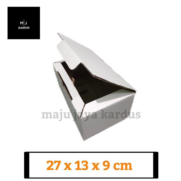 

Bijian/ 1 Pcs Kardus Polos Kotak Kardus Kardus Packing Karton 27x13x9 cm PUTIH (danza)