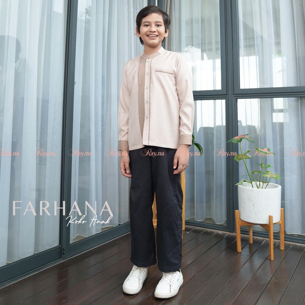 ORIGINAL Gamis KOKO FARHANA Sarimbit Keluarga by Rayna - WARNA BROWNMILK - Ray.Na COUPLE REALPIC ORI