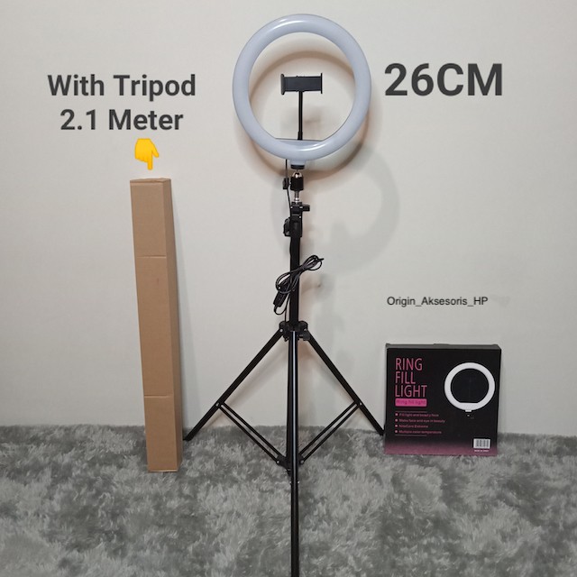 Origin - Ring Fill Light 26cm + Tripod 2.1M / Lampu    Selfie