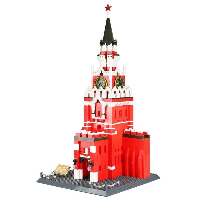 The Spasskaya Tower of Moscow Kremlin Russia - Building Block Lego Brick