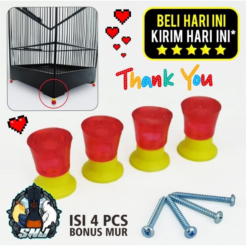 Kaki Karet Sangkar Kotak Model BNR Kaki Karet Kandang Kotak Kaki Karet Sangkar Love Bird