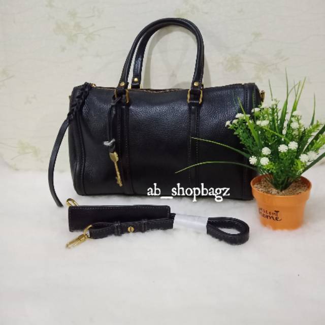 Fossil Kendall Small Satchel Black