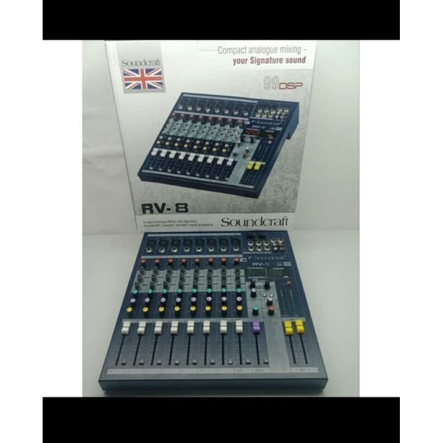 Mixer Audio 8 channel Soundcraft RV-8 -- USB+Effect DSP 99