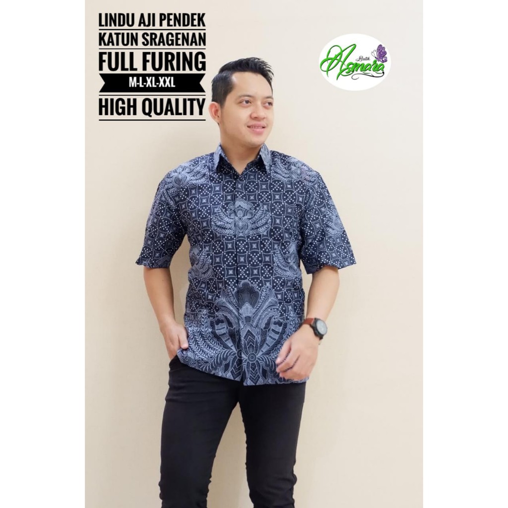 LINDU AJI ASMARA BATIKSOLOAMANAH KEMEJA BAJU BATIK PRIA SOLO LENGAN PENDEK PANJANG LAPIS FURING ATASAN BATIK PREMIUM MODERN KATUN HALUS BRAMANTYO MERAH BRAMANTYO SEMBODO COKLAT PARANG KUPU MURAI HITAM CIUNG WANARA CEMPAKA MERAH PARANG GRAY PARI AJI PARANG