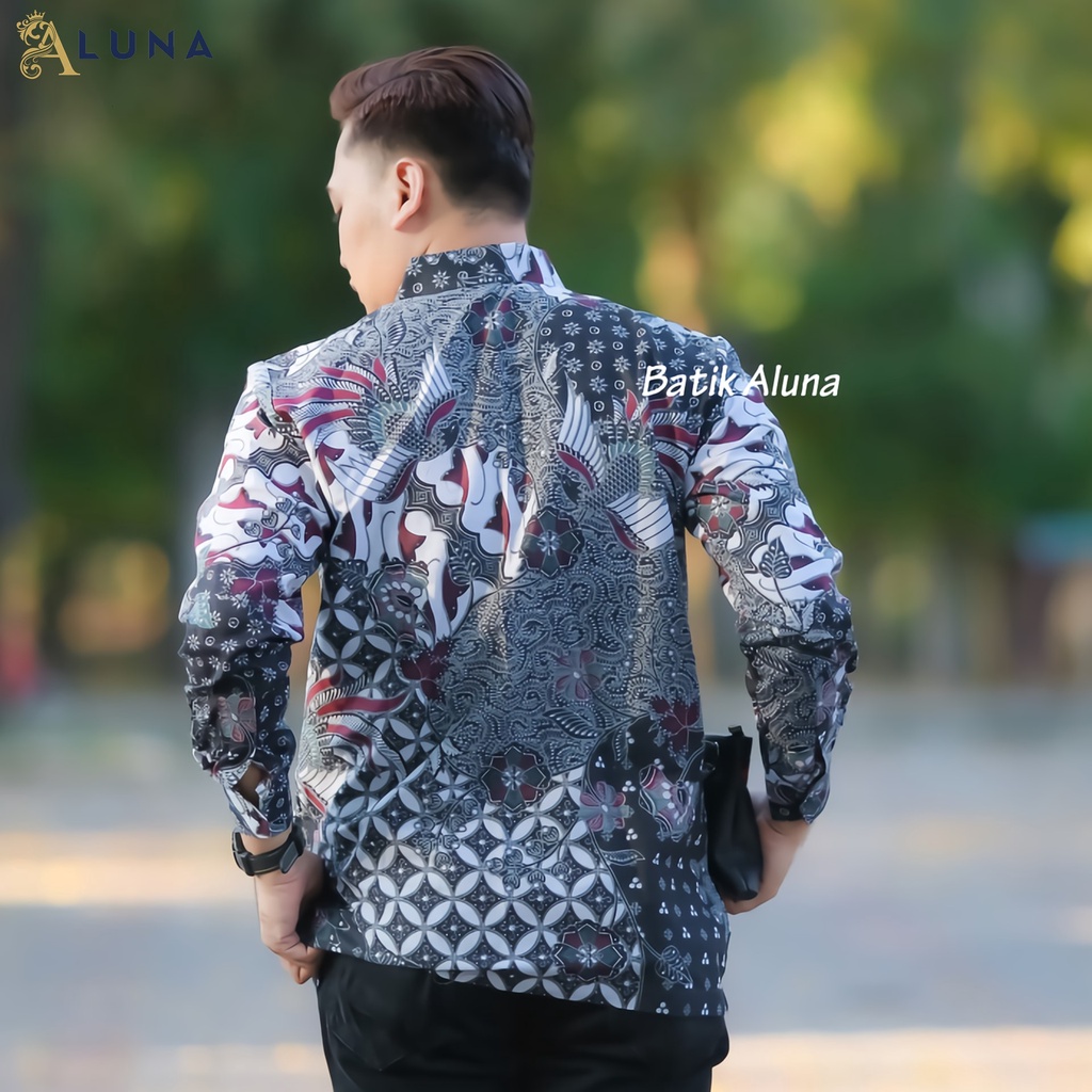 BATIK PREMIUM ALUNA LENGAN PANJANG REGULAR EXCLUSIVE KEMEJA BATIK PRIA PREMIUM SOLO MODERN PCW 106