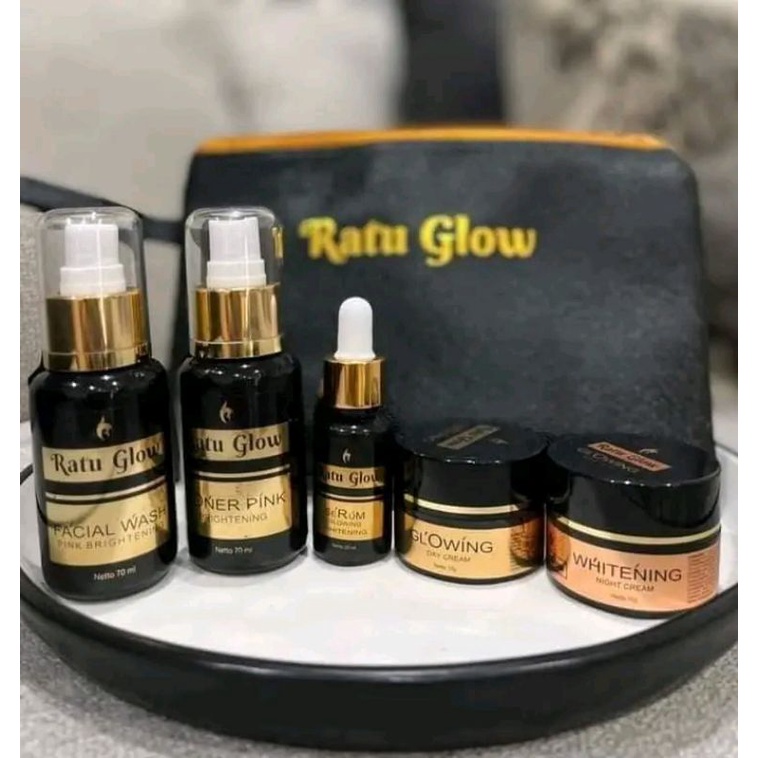 RATU GLOW SKINCARE PLATINUM SERIES BRIGHTENING DAN ACNE ORIGINAL BPOM/KRIM FLEK/KULIT NORMAL/GLOWING