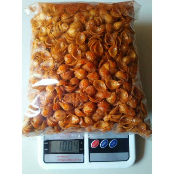 

Makaroni kerang spiral bumbu basah 1kg makroni pipa renyah 1000 gram