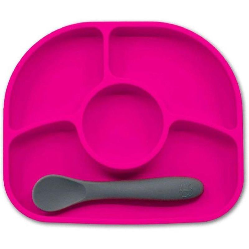 Bbluv Yumi Sil Plate &amp; Spoon Pink - B0145-P