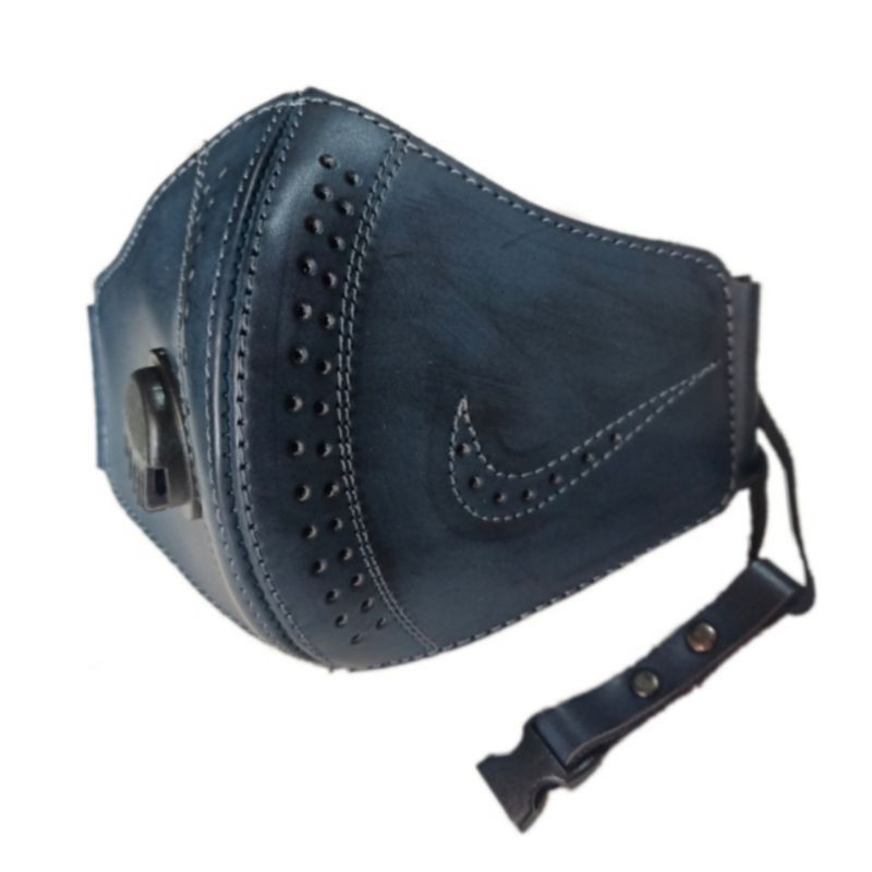 masker mulut kulit sintetis pria - masker rider anti debu dan polusi