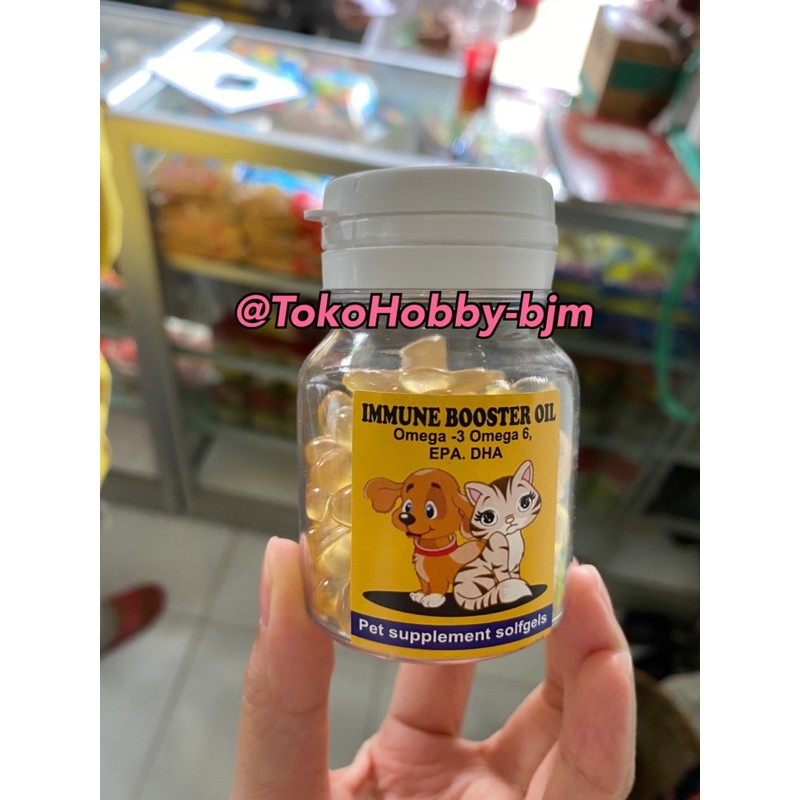 booster minyak ikan kucing anjing / fish oil anjing kucing - vitamin bulu hewan