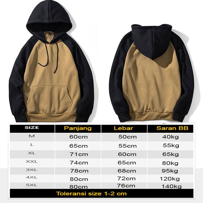 Jaket Polos Big size Coklat Hitam M L XXL XXXL XXXXL XXXXXL Raglan Sleeve Jacket Oversize Ligt Brown Black