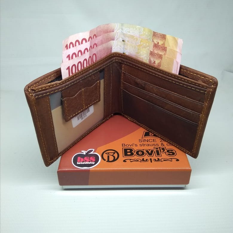 Dompet Kulit Asli Pria Bovis 805 Polos / Dompet Kulit Murah Berkualitas