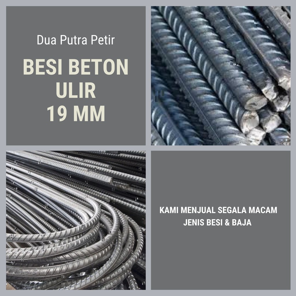 Besi Beton Ulir / Besi Ulir 19mm 12m Full SNI