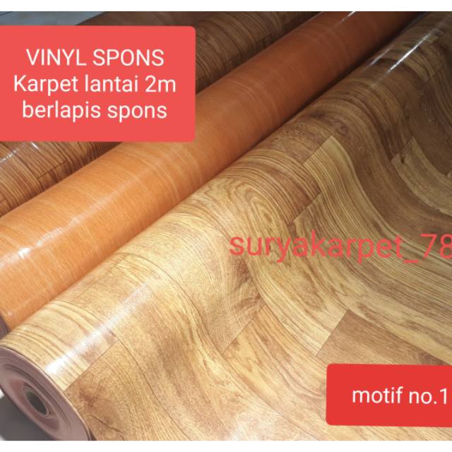 KARPET PLASTIK/KARPET LANTAI VINYL SPONS PERLAK LANTAI UKURAN L 2m TEBAL 1.2mm dijual  per 1mtr