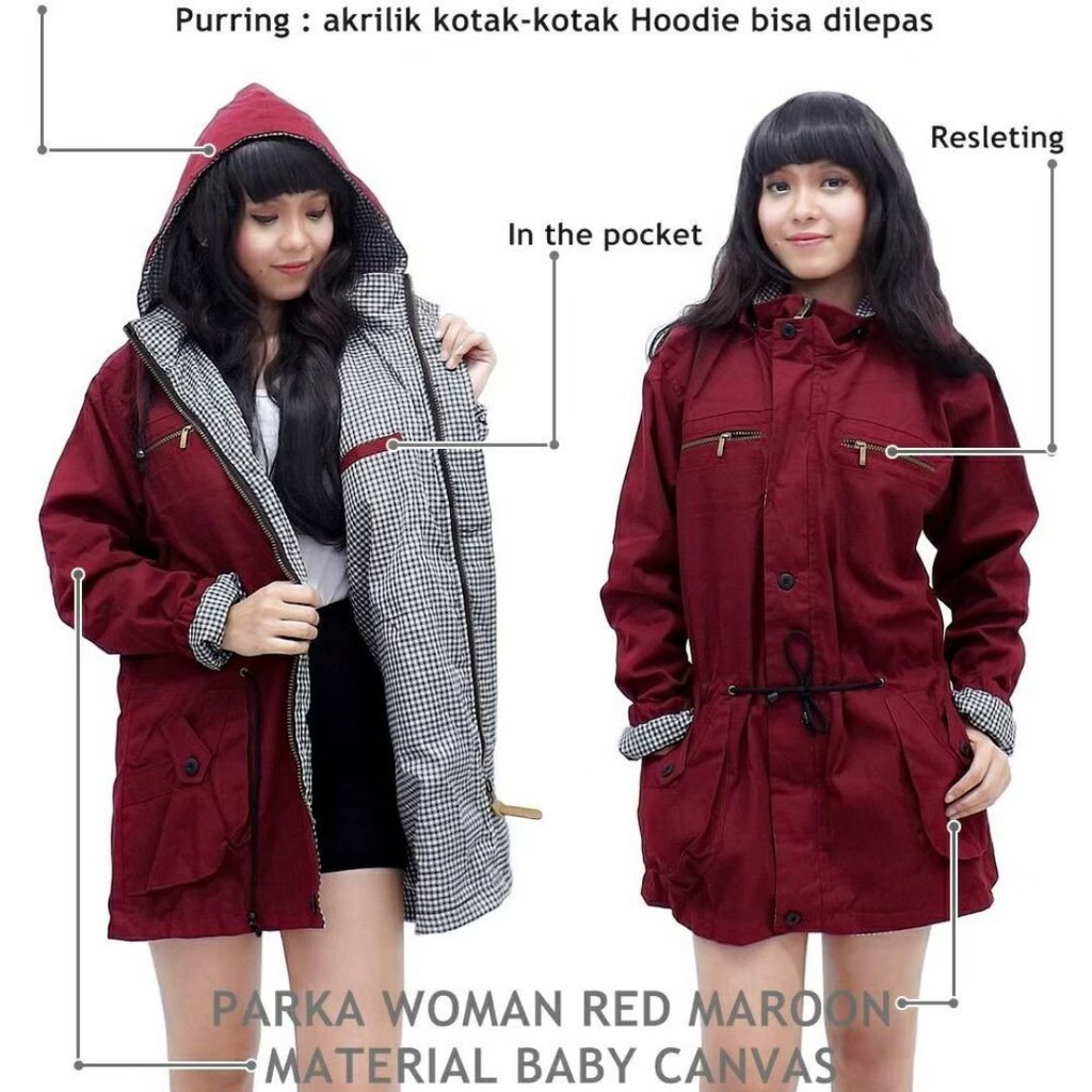 Jaket wanita - jaket parka cewek / jaket parka wanita jumbo / jaket gunung wanita / jaket parka / jaket korea wanita