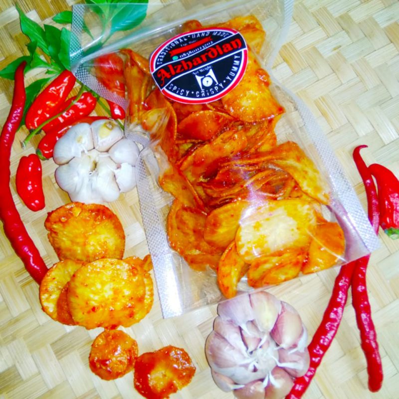 

Snack Cemilan Keripik Singkong Lengket Pedas Asam Manis Balado