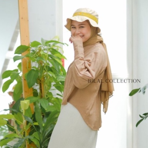 KEMEJA CROP WANITA | KEMEJA LENGAN PANJANG OVERSIZE | LOWI ATASAN WANITA | DAVI LINEN SHIRT CROP LINEN POCKET | KEMEJA CRINKLE