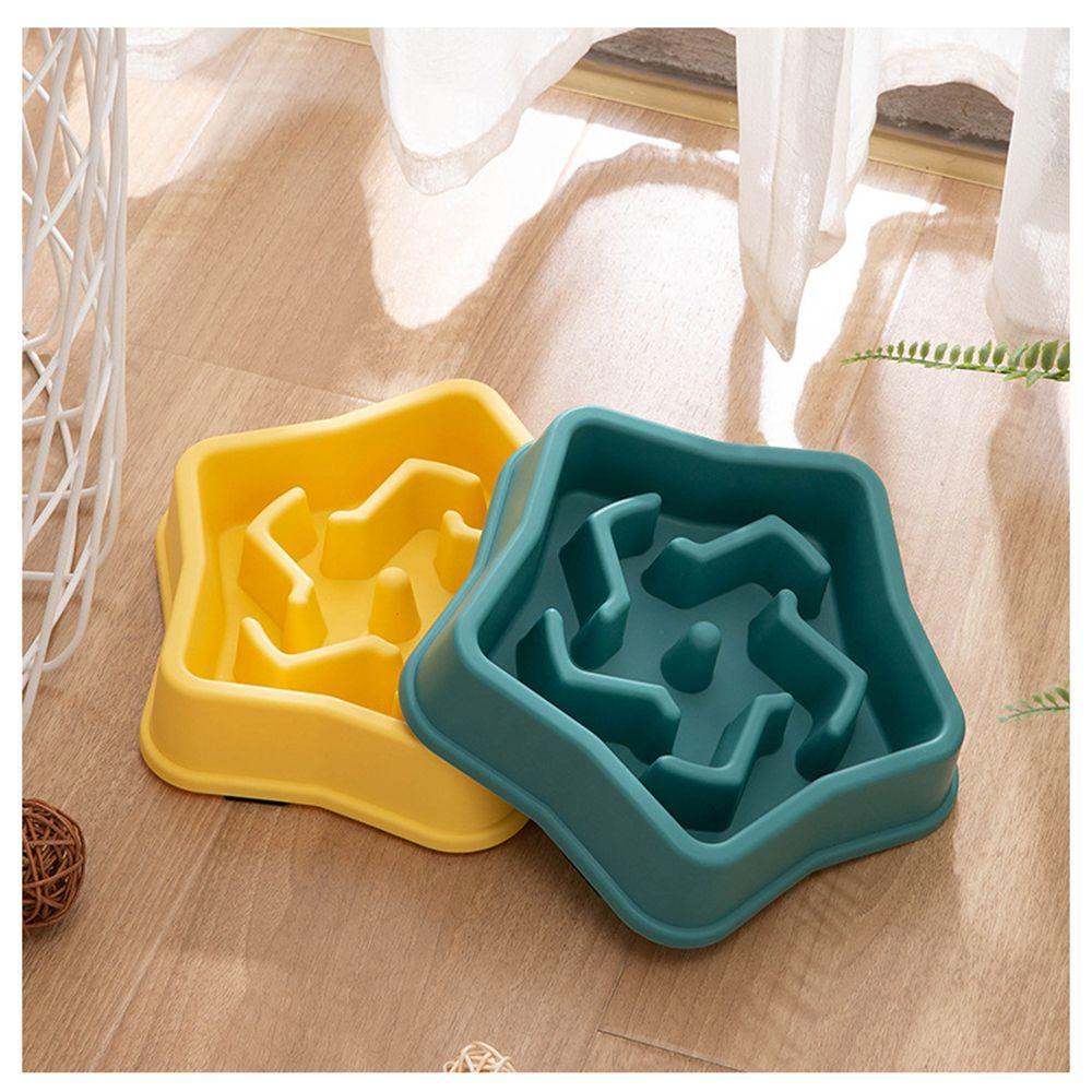 Solighter Pet Slow Food Bowl IQ Training Non-slip Mangkuk Tunggal Mangkuk Kucing/Anjing