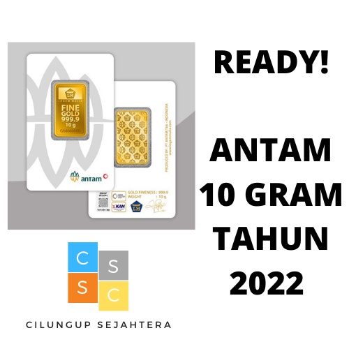Emas Logam Mulia LM 10 Gram ANTAM Certieye Asli