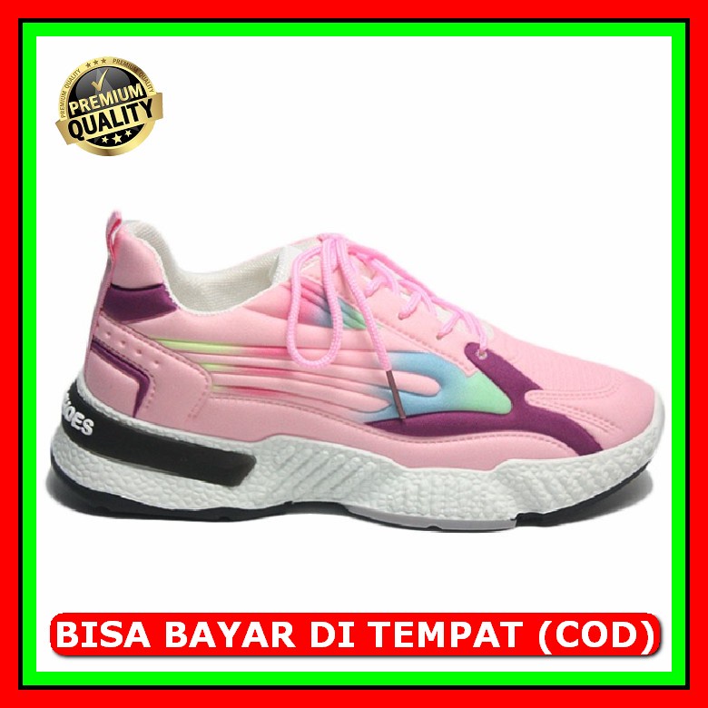 Ando Official Sepatu Sneakers Saga Wanita Dewasa - Hitam/Putih (A KV133 Dr Kevin Sepatu Sport Wanit