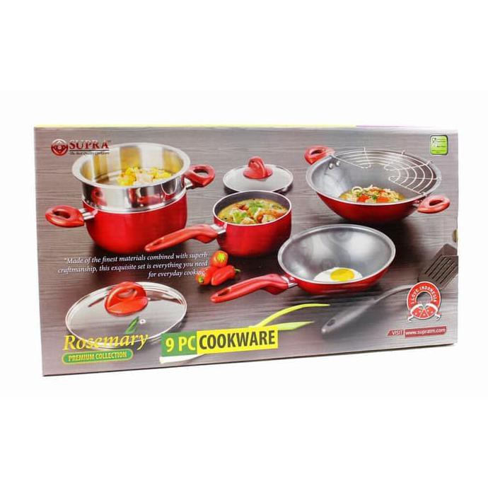 PANCI SET SUPRA ROSEMARY WARNA MERAH ISI 9PC MERAH YA