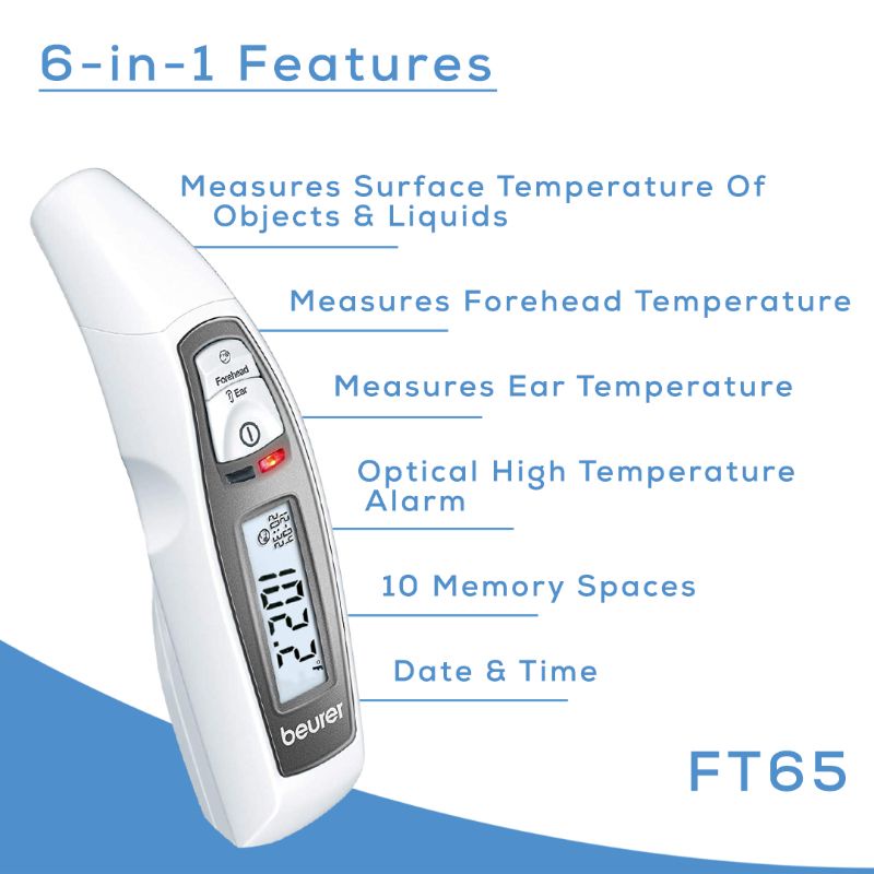 Beurer FT65 Termometer Multi Fungsi 6 in 1 Digital Bayi  FT-65 Thermometer Digital Multifungsi Beurer FT 65