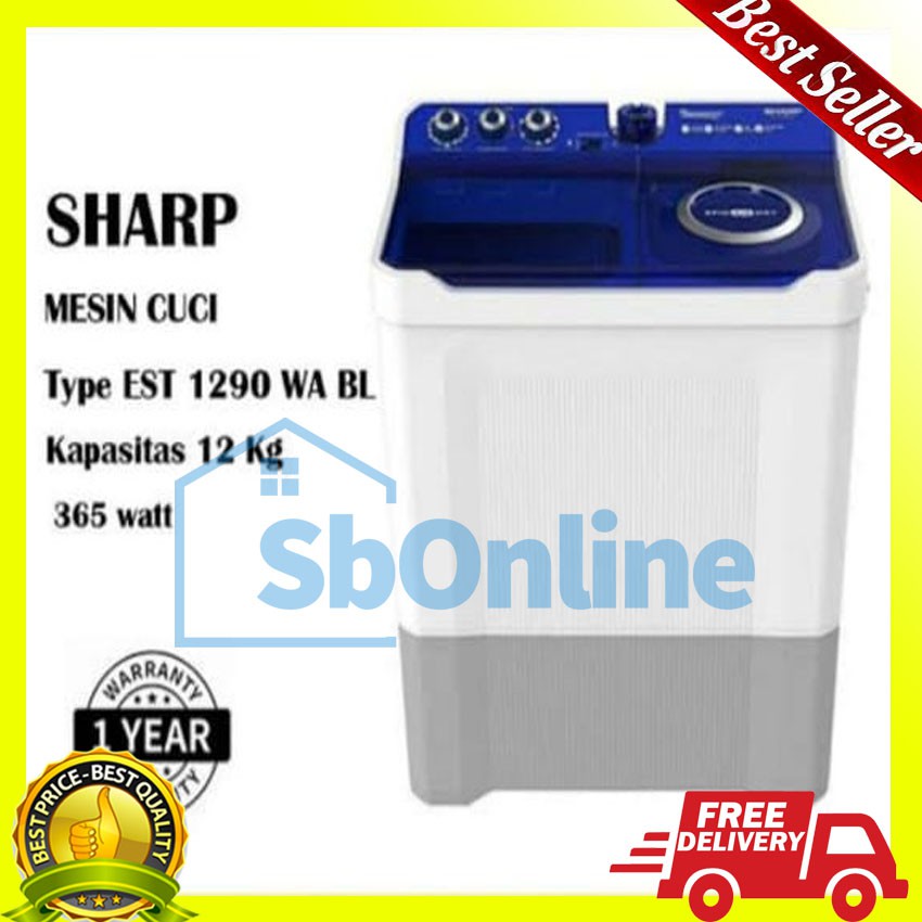 Mesin Cuci Sharp Est 1290 WA