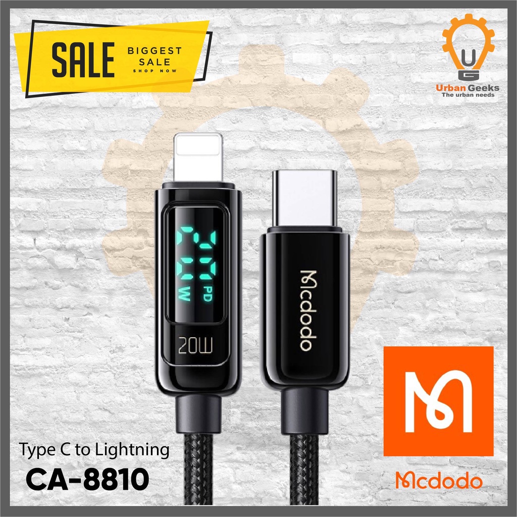 Data Cable 20W Mcdodo CA-881 Digital Pro Type-C to Lightning PD