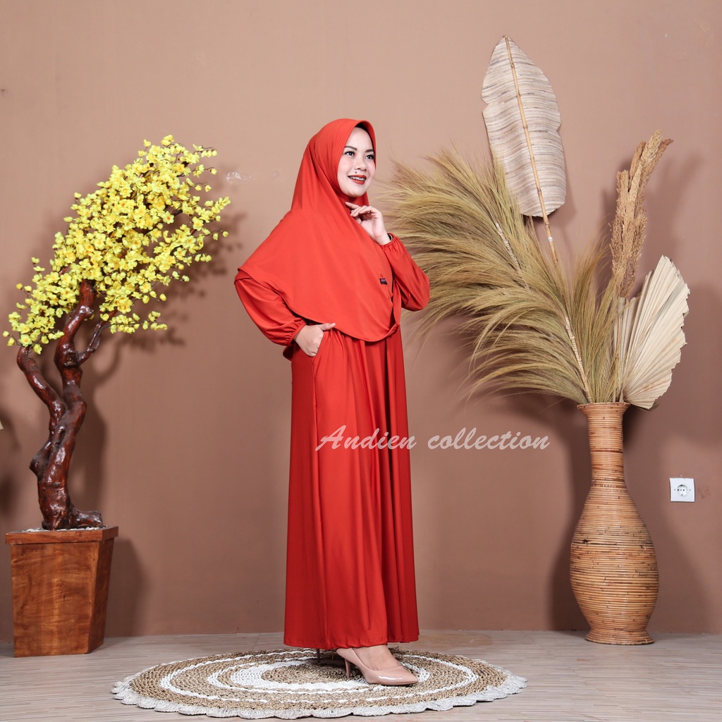 One set Gamis Kharina Busui Jumbo Xxxl- Dress wanita- Gamis setelan