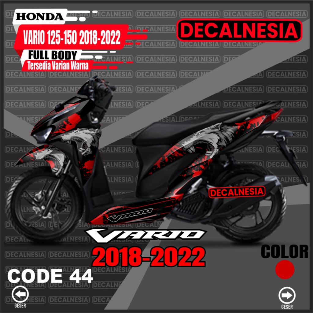 Decal Stiker Vario Full Body All New 150 125 Tahun 2018 2019 Sticker Motor Honda 2020 Dekal 2021 202