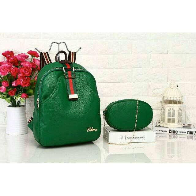 SALE Tas Ransel ELDORA 6261 (2in1) wanita branded batam fashion import