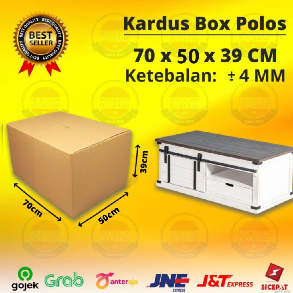 

Kardus Karton Box Besar 70x50x39 CM Dus Packing Pindahan Tebal Kokoh Jumbo Polos