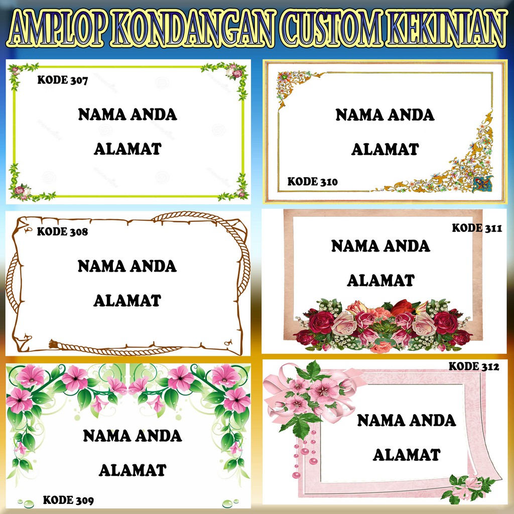 

Amplop kondangan custom 100pcs / bisa cetak 2 - 4 nama dalam 1 box