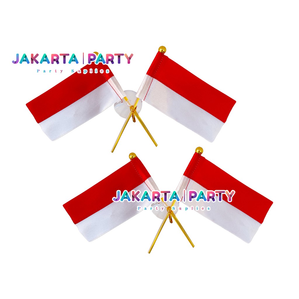 Bendera Merah Putih Tempel / Bendera Tempel Kaca / Aksesoris HUT RI / Hiasan 17 Agustus / HUT RI