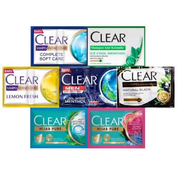 Clear Shampo Sachet isi 12