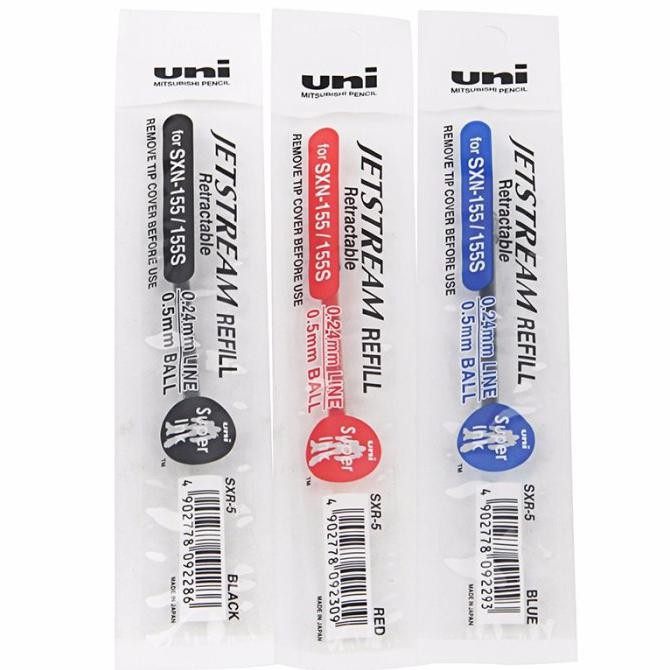 

Cuci Gudang Awal Tahun Uni SXR-5 Jetstream Refills for SXN-150-05 0.5mm Ball Japan Black/Blue -