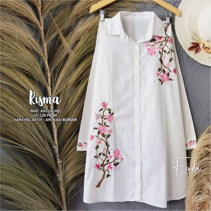 Risma, Hanami tunik putih jumbo ld 120an by FIRDA