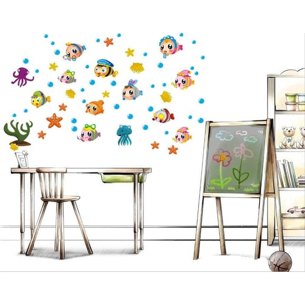 Wallsticker Dinding Ikan-ikan kecil Ay1933