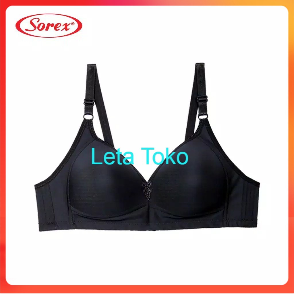 Bra wanita Sorex Tanpa Kawat Super Soft BH Busa Sedang Setara Cup B Harian Simple Polos 17238 Import