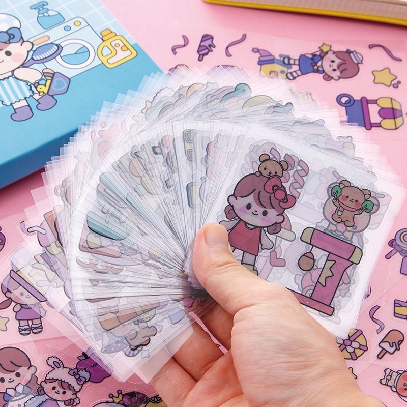 

Sticker PVC Motif (Min Oder 10 Pcs/Lembar) Water Proof / Anti Air Untuk Dekorasi Sticker DIY Scrapbook