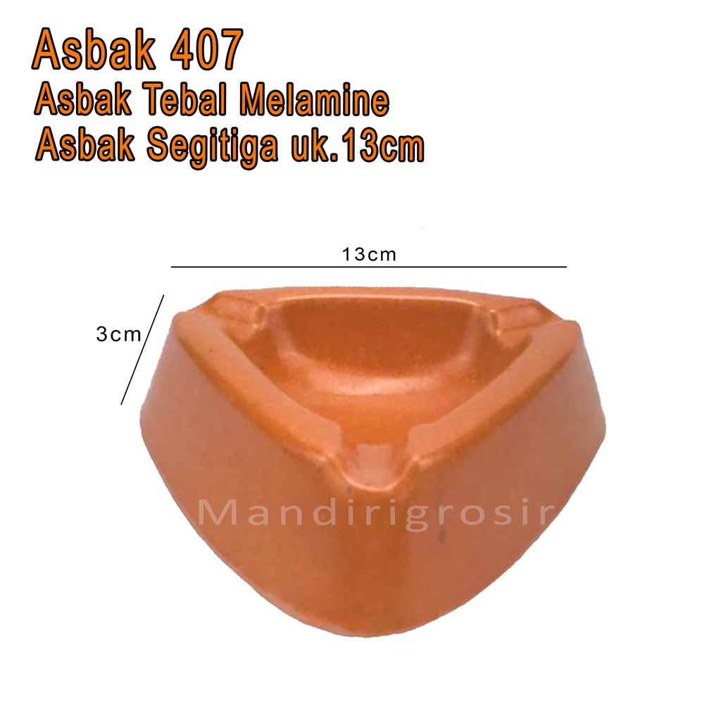 Asbak Melamine *Asbak 407 * Asbak Segitiga Tebal *uk.13cm