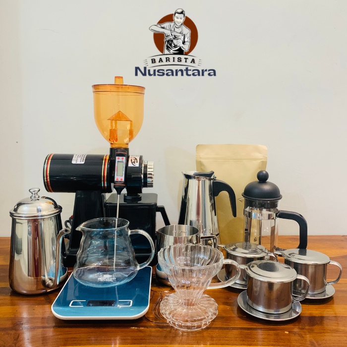 Paket Usaha Alat Kopi Mini Cafe Set Mesin Coffe Maker Grinder Elektrik
