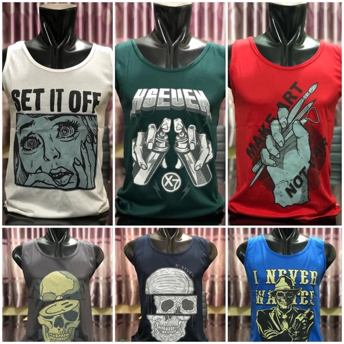 kaos singlet pria singlet gym pria kaos tanpa lengan